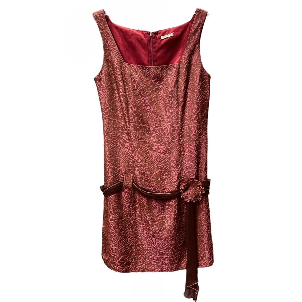 Halloween Costume Flapper Dress Floral Damask Mini Dress Size Small